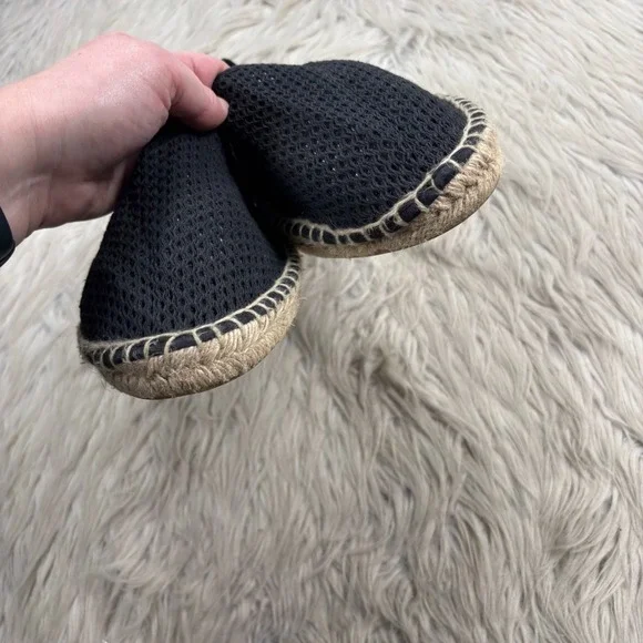 Off-White Men's 12.5 Black White Striped Open Knit Espadrille Resort Beachy Boho - Picture 7 of 9